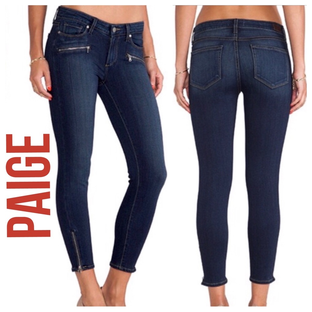 PAIGE Jane Zip Crop Skinny Jeans 25